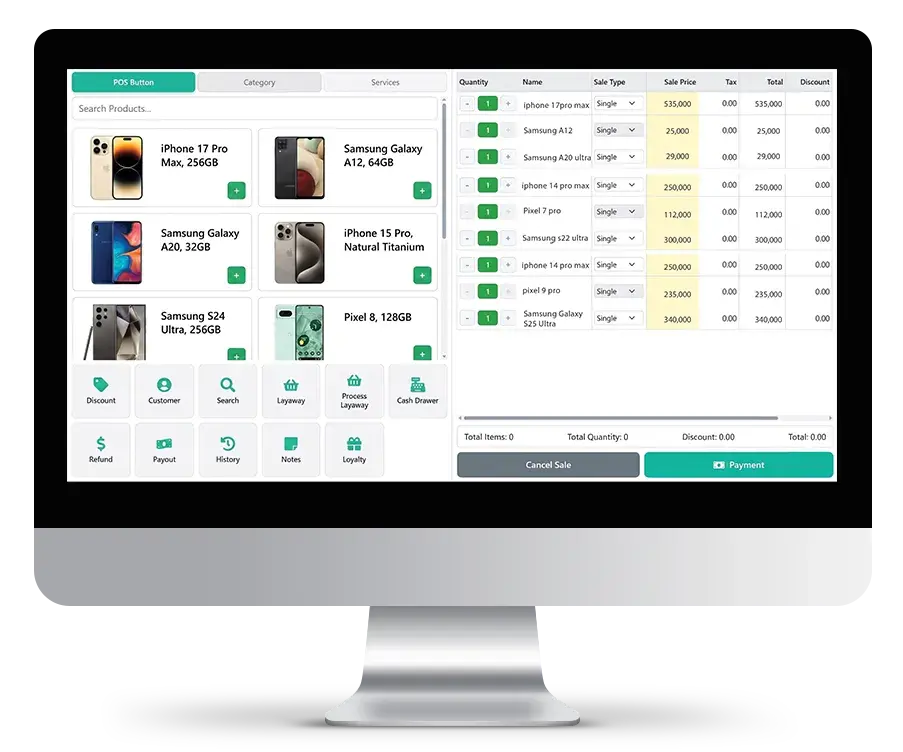 Retail POS software